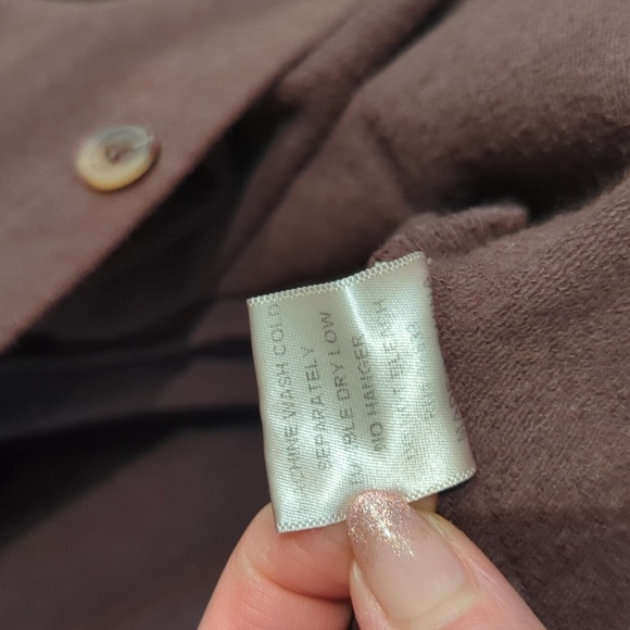 Kleen Brown Button Down Top Cotton Pockets Breathable Lagenlook Small Minimalist - Picture 7 of 13